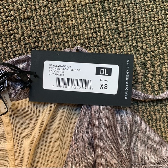 DAVID LERNER - Emily ruched front slip dress Pink Silver,
XS - Picture 4 of 8